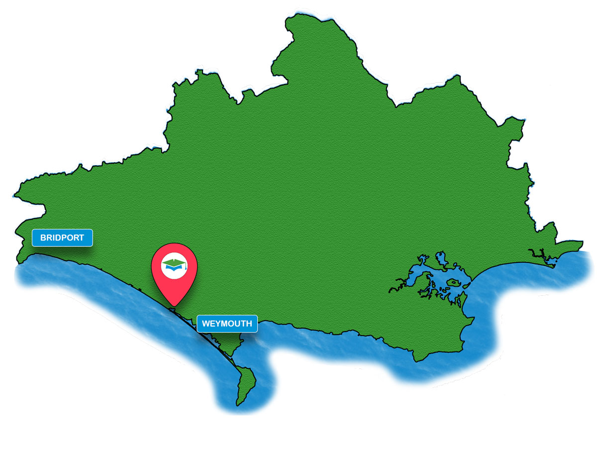 School trip Isle of Wight location map for Abbotsbury Subtropical Gardens